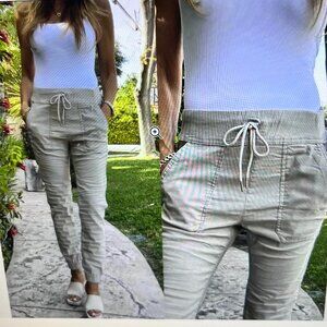 BEVY FLOG GAYA CARGO BEIGE STRIPE PANT 28